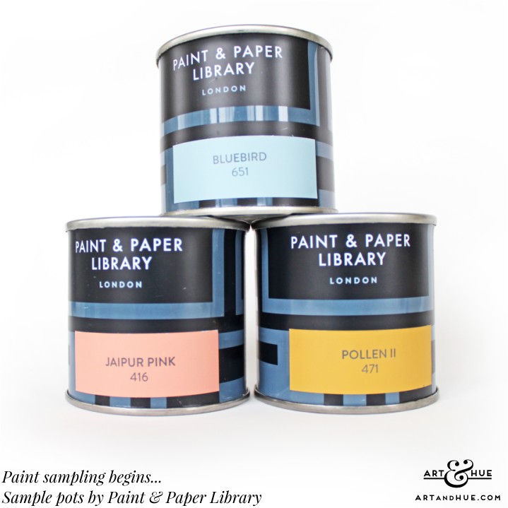 Sample paint pots by Paint & Paper Library