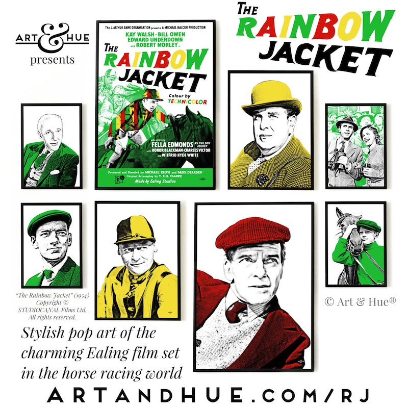 Art & Hue presents The Rainbow Jacket stylish horse racing pop art