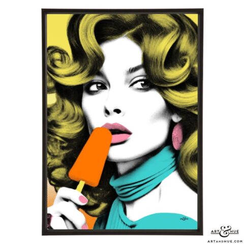 Glamsicle stylish ice pop art print by Art & Hue