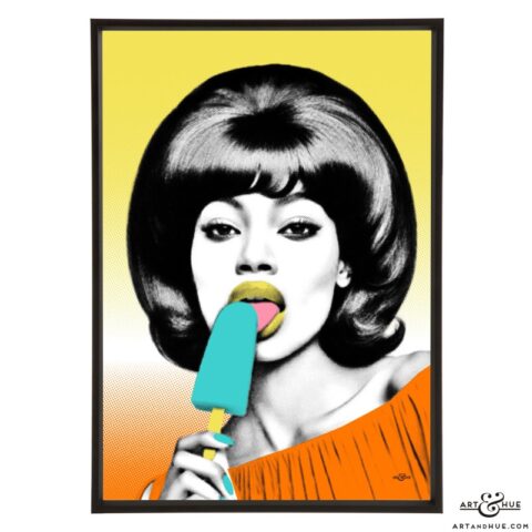Ice Pop stylish ice pop art print by Art & Hue
