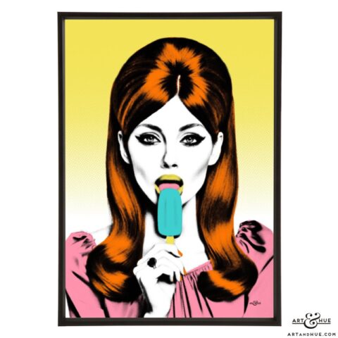 Ice Queen stylish ice pop art print by Art & Hue