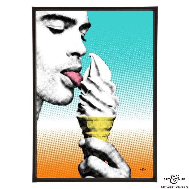 Ice Cream Cone pop art print by Art & Hue