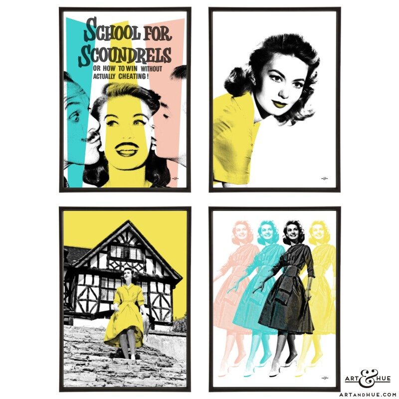 Janette Scott group of stylish pop art prints by Art & Hue