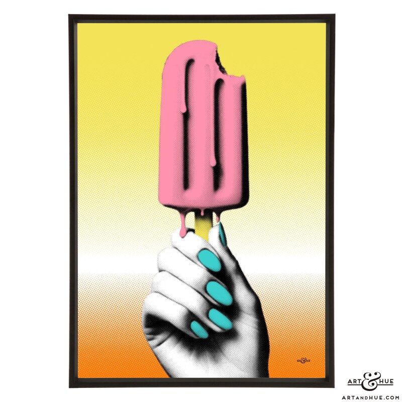 Pop-sicle stylish ice pop art print by Art & Hue