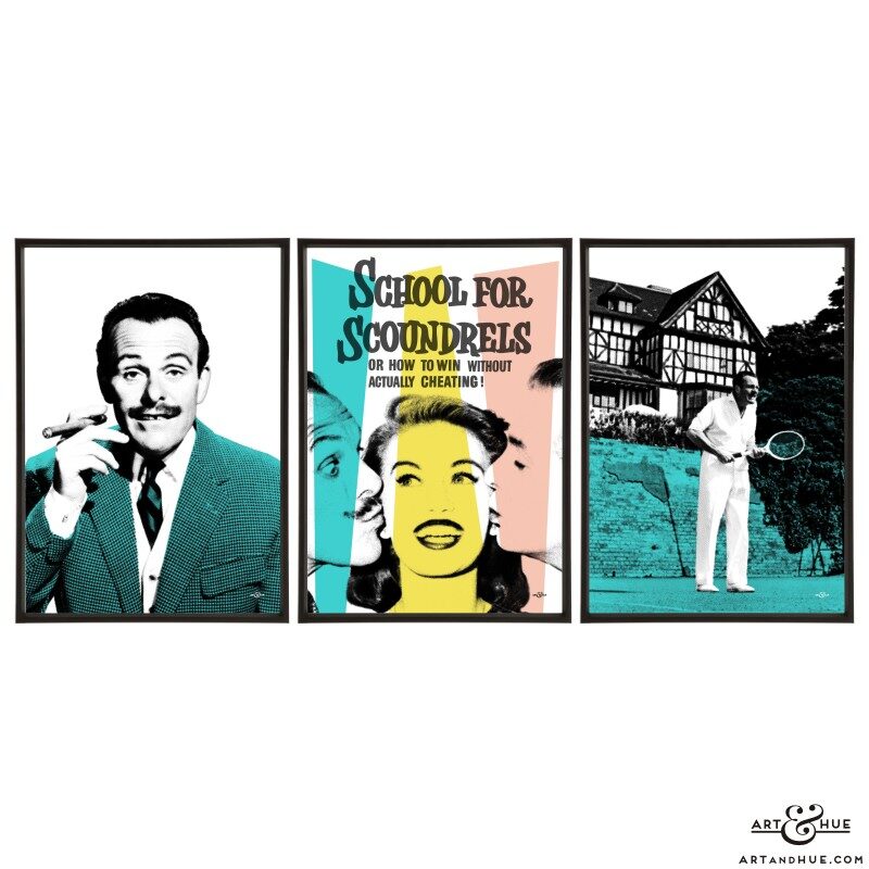 Terry-Thomas Trio of stylish pop art prints by Art & Hue