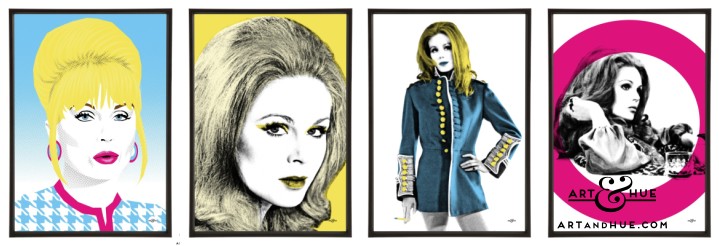 Joanna Lumley pop art by Art & Hue