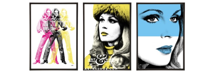 Joanna Lumley pop art by Art & Hue