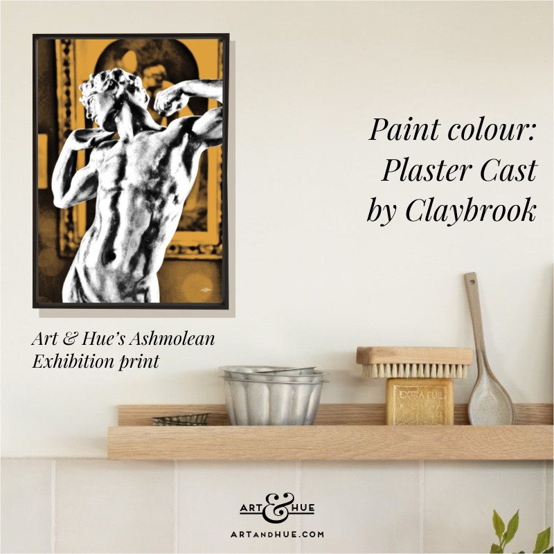 Claybrook Plaster Cast paint colour with Ashmolean Exhibition print by Art & Hue