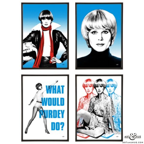 Purdey group of stylish pop art prints by Art & Hue