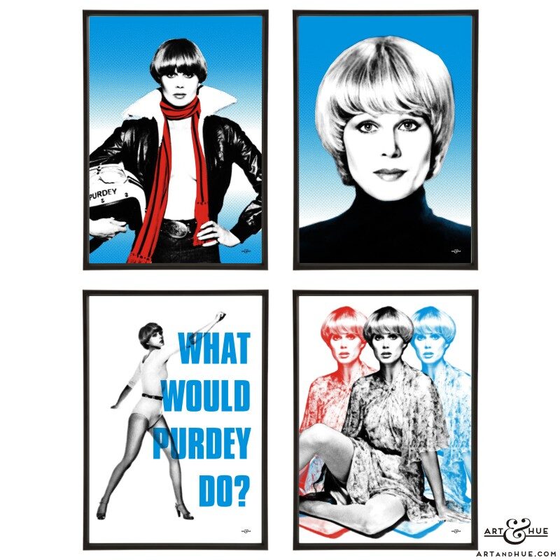 Purdey group of stylish pop art prints by Art & Hue