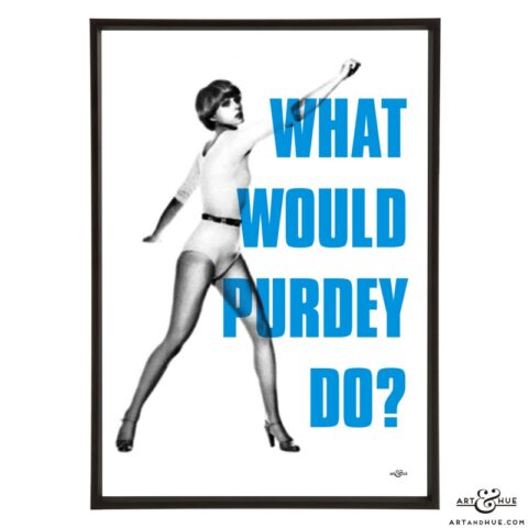 What would Purdey Do? stylish pop art print by Art & Hue