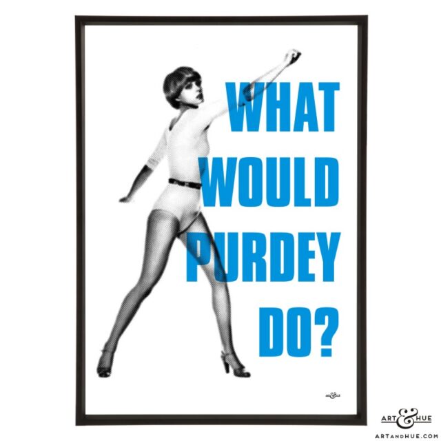 What would Purdey Do? stylish pop art print by Art & Hue