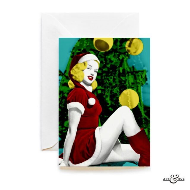 Diana Dors Christmas card by Art & Hue