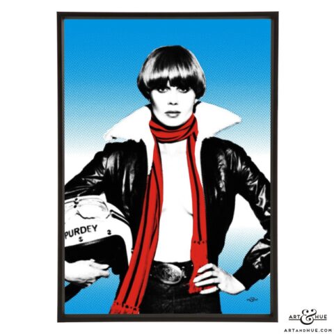 Purdey Biker stylish pop art print by Art & Hue