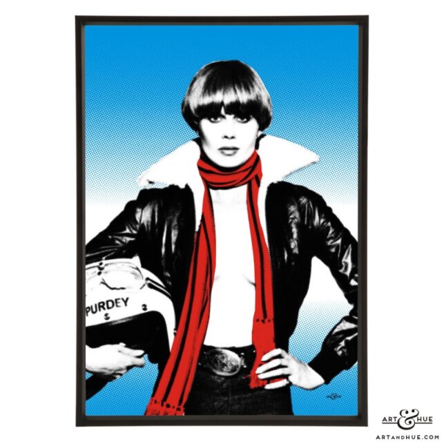 Purdey Biker stylish pop art print by Art & Hue