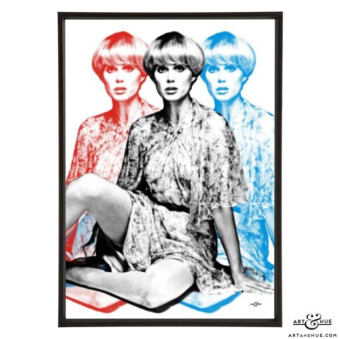 Triple Purdey stylish pop art print by Art & Hue