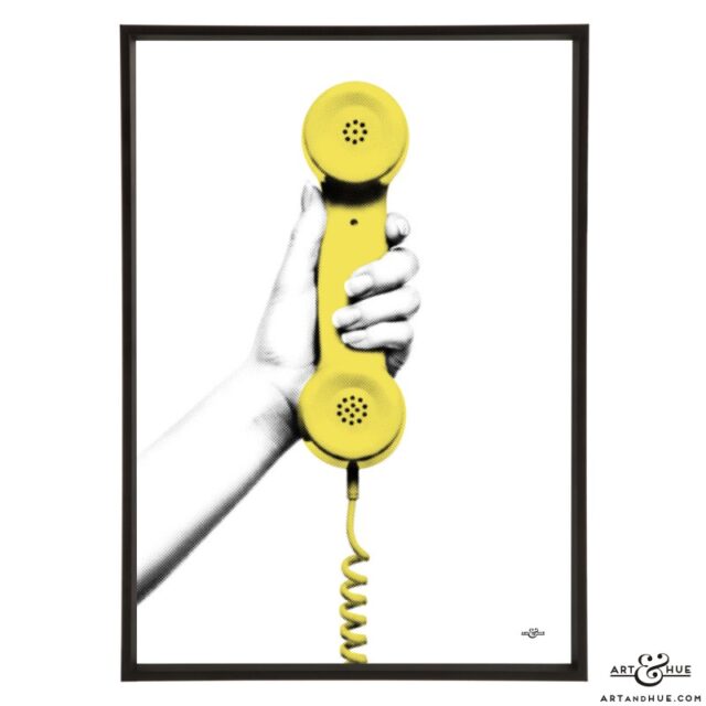 Retro Telephone Handset Pop Art by Art & Hue