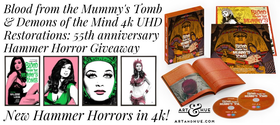 Blood from the Mummy's Tomb 4k UHD Restoration: 55th anniversary Hammer Horror Giveaway by Art & Hue