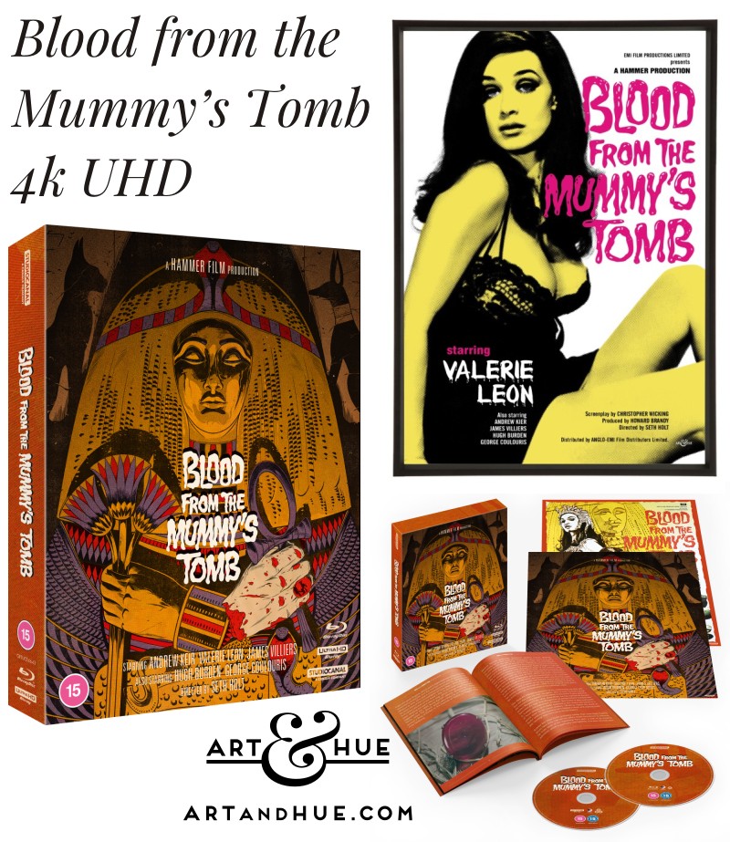 Blood from the Mummy's Tomb 4k UHD Restoration: 55th anniversary Hammer Horror Giveaway Art & Hue